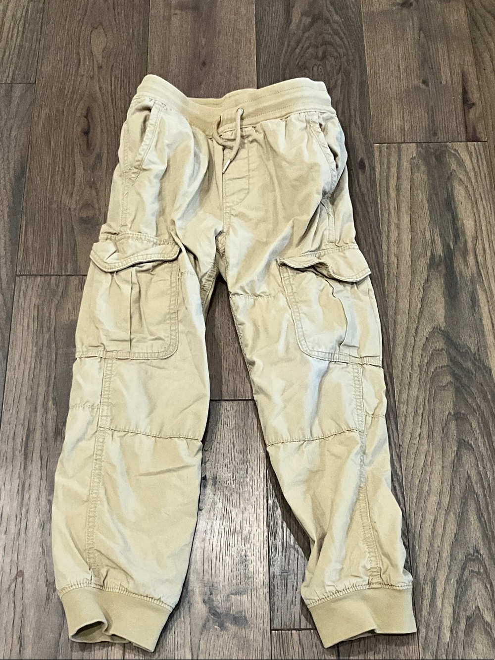 Boy Khaki Cargo Jogger Pants - Casual Utility Style